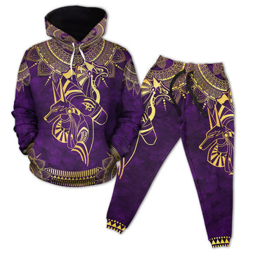 Anubis & Horus 2 All-over Hoodie and Joggers Set Hoodie Joggers Set Tianci 