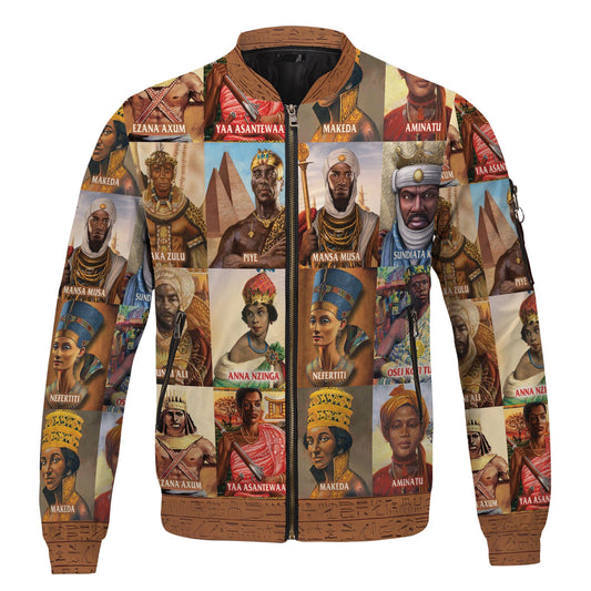 Ancient African Leaders Bomber Jacket Bomber Jacket Tianci 