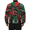 Power Fist And Patterns In Pan African Colors Bomber Jacket Bomber Jacket Tianci 