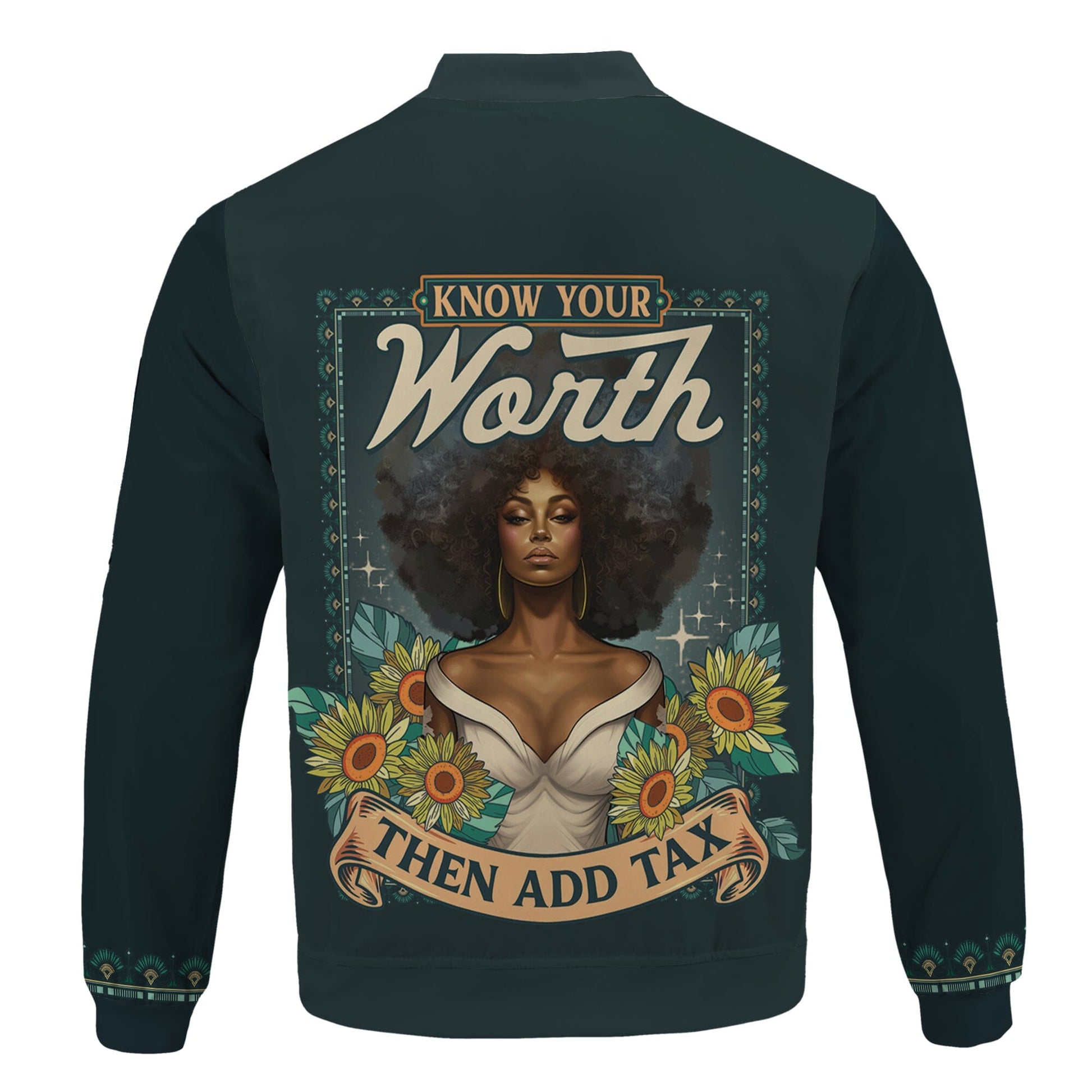 Know Your Worth Then Add Tax Bomber Jacket Bomber Jacket Tianci 