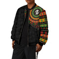 Adinkra Symbols Print Sleeve Bomber Jacket Bomber Jacket Tianci 