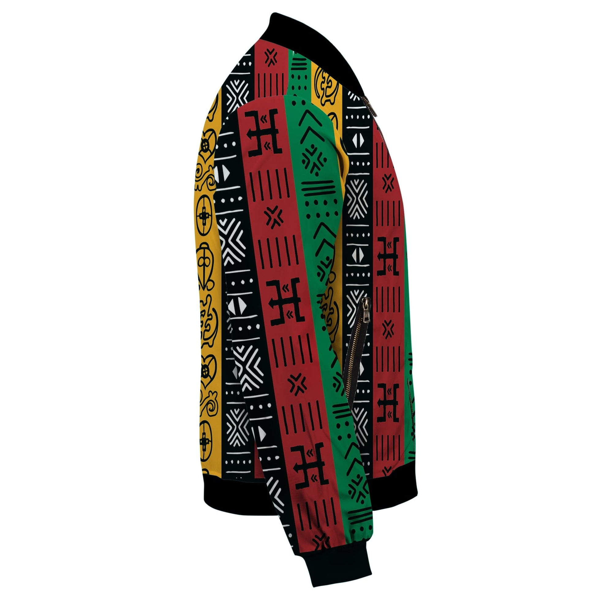 African Symbols in Pan-African Colors Bomber Jacket Bomber Jacket Tianci 