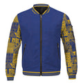 Printed Mudcloth Pattern Bomber Jacket Bomber Jacket Tianci 