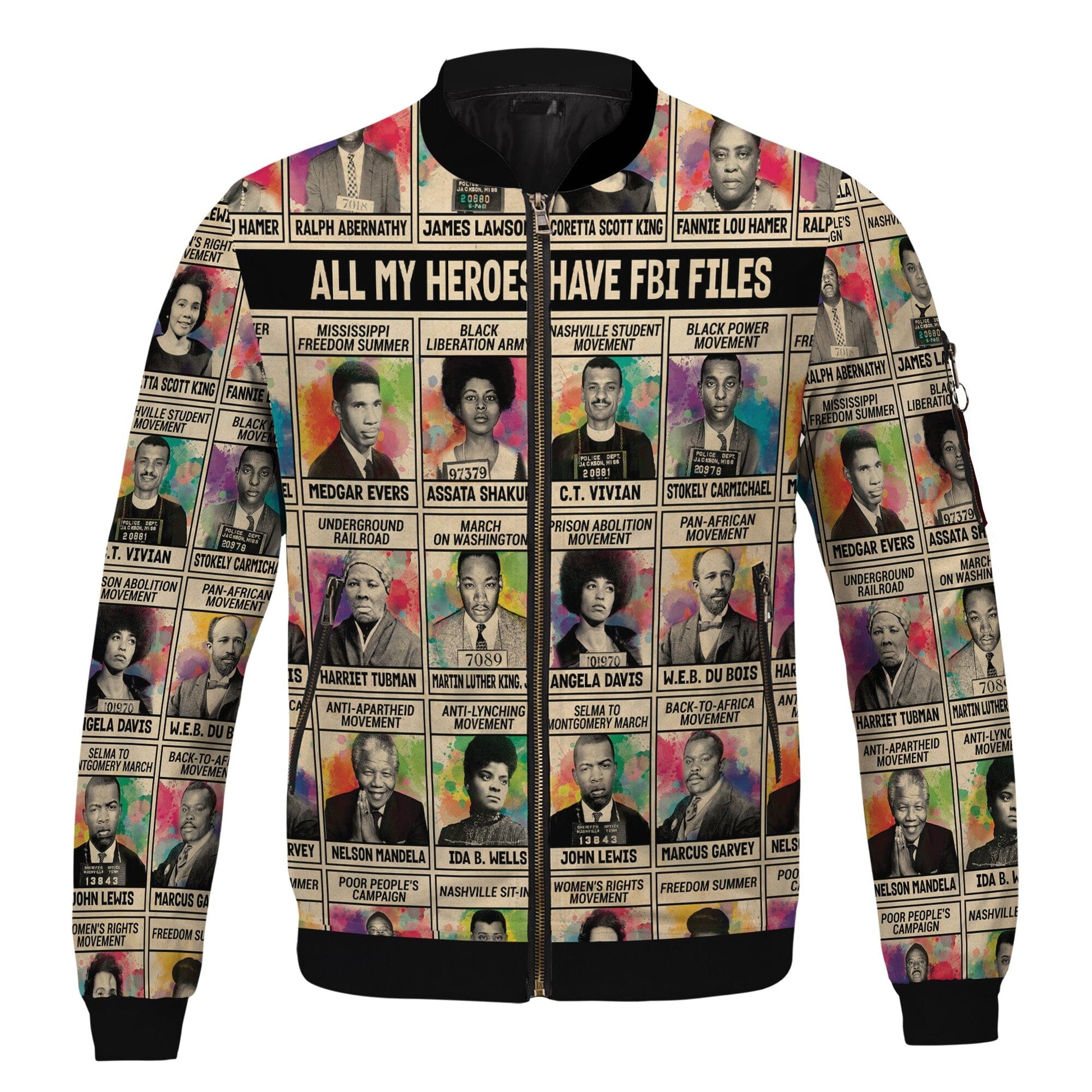 All My Heroes Have FBI Files Bomber Jacket Bomber Jacket Tianci 