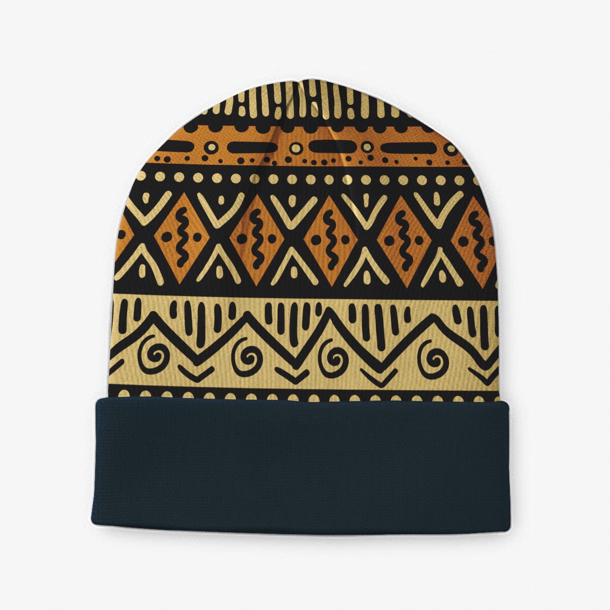 Tribal Mudcloth Pattern Beanie Hat