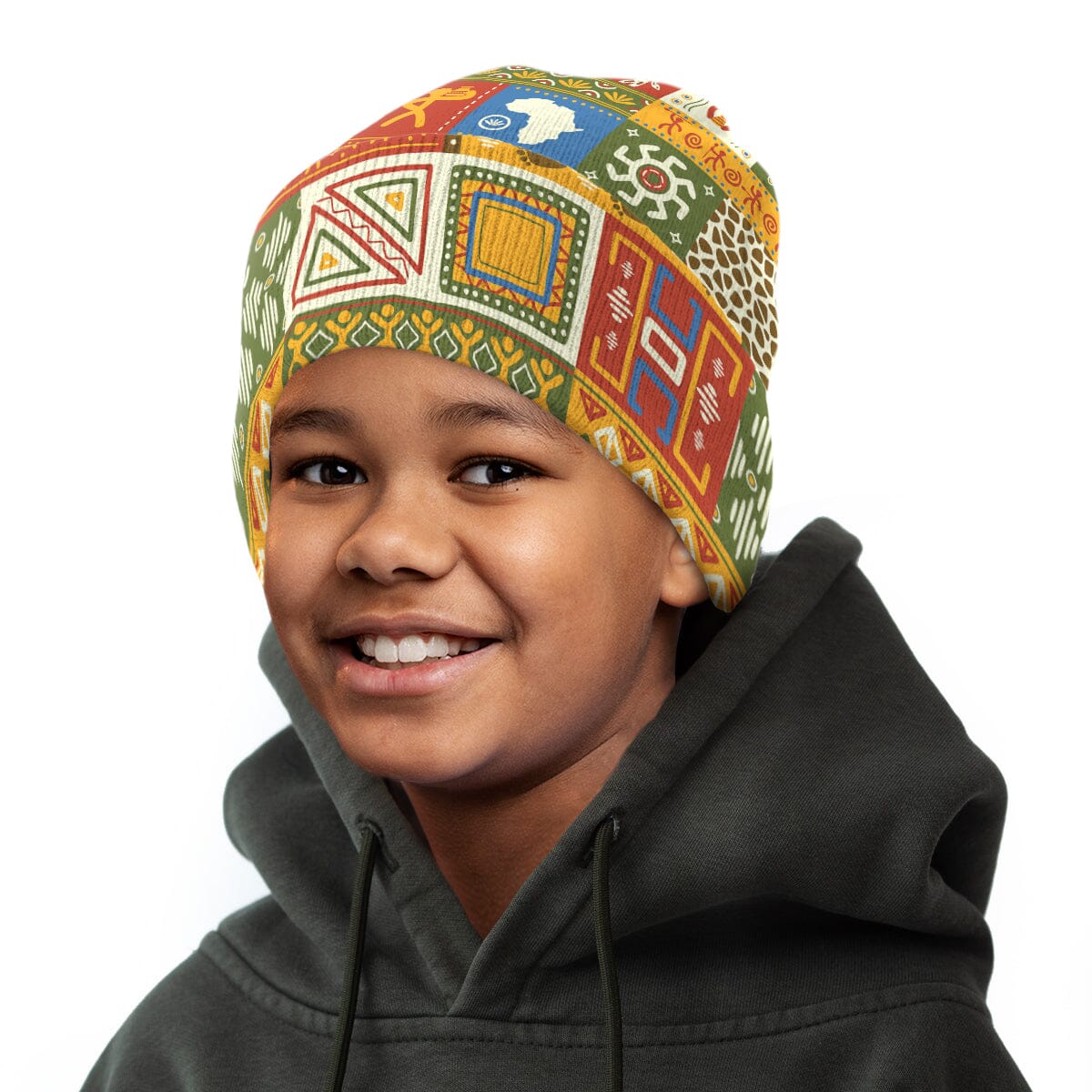 African Patterns Collage Kid Beanie Hat Kid Beanie Hat Tianci 
