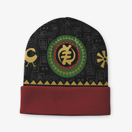Adinkra Symbols Beanie Hat