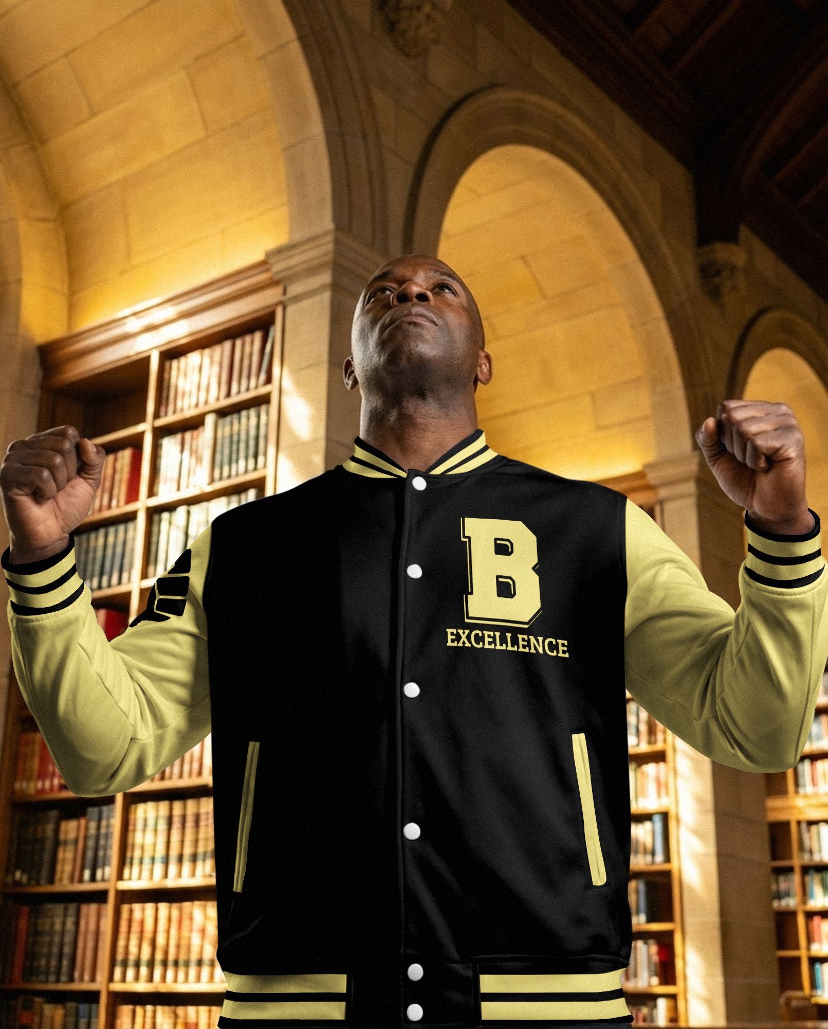 Black Excellence Baseball Jacket Baseball Jacket Zootop Bear 