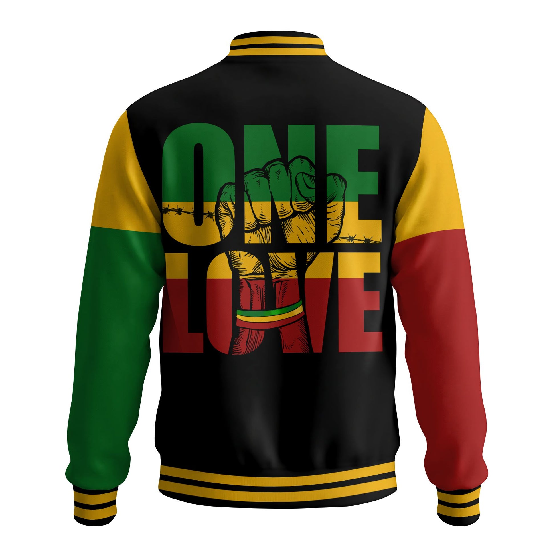 Raggae One Love Baseball Jacket Baseball Jacket Zootop Bear 