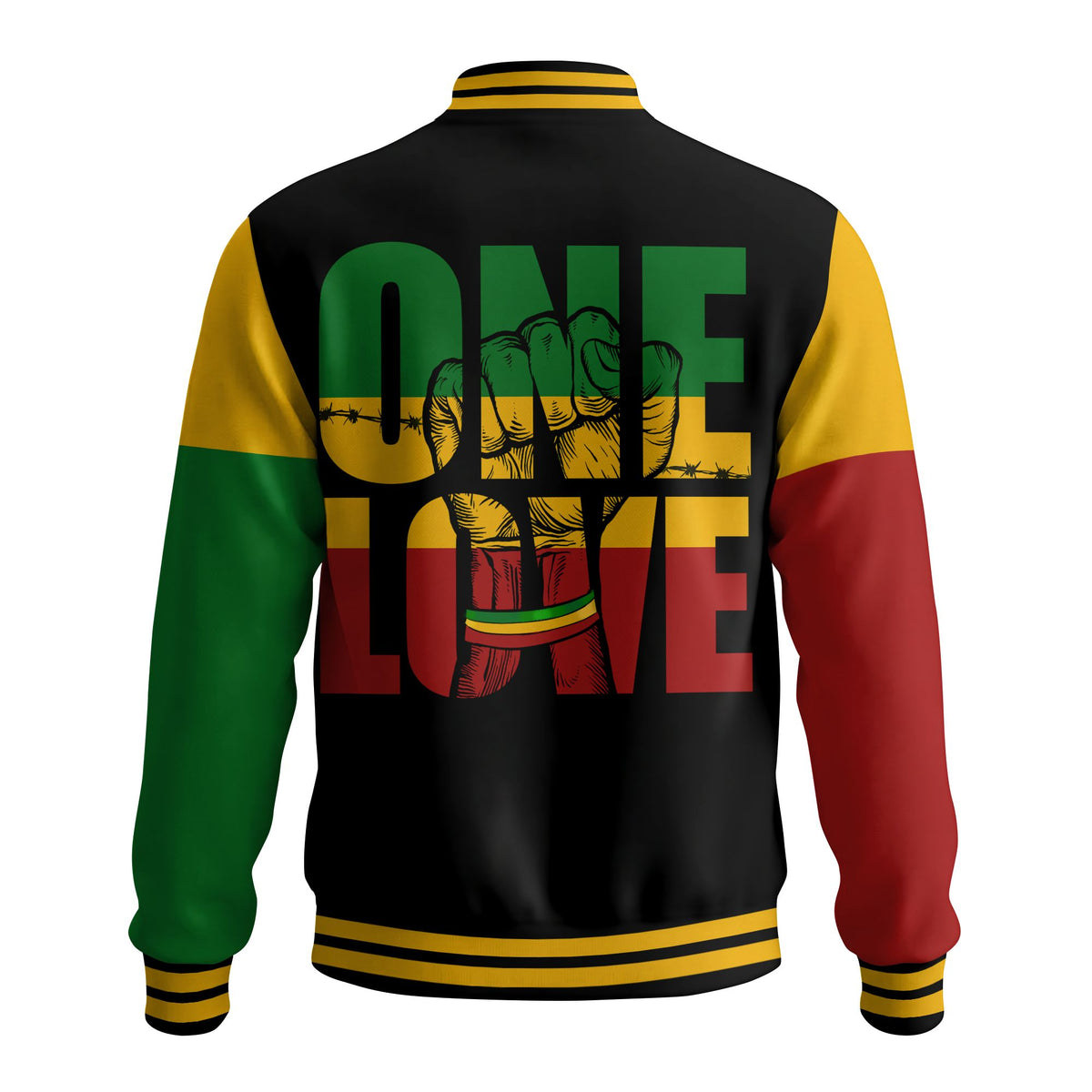 Raggae One Love Baseball Jacket Baseball Jacket Zootop Bear 