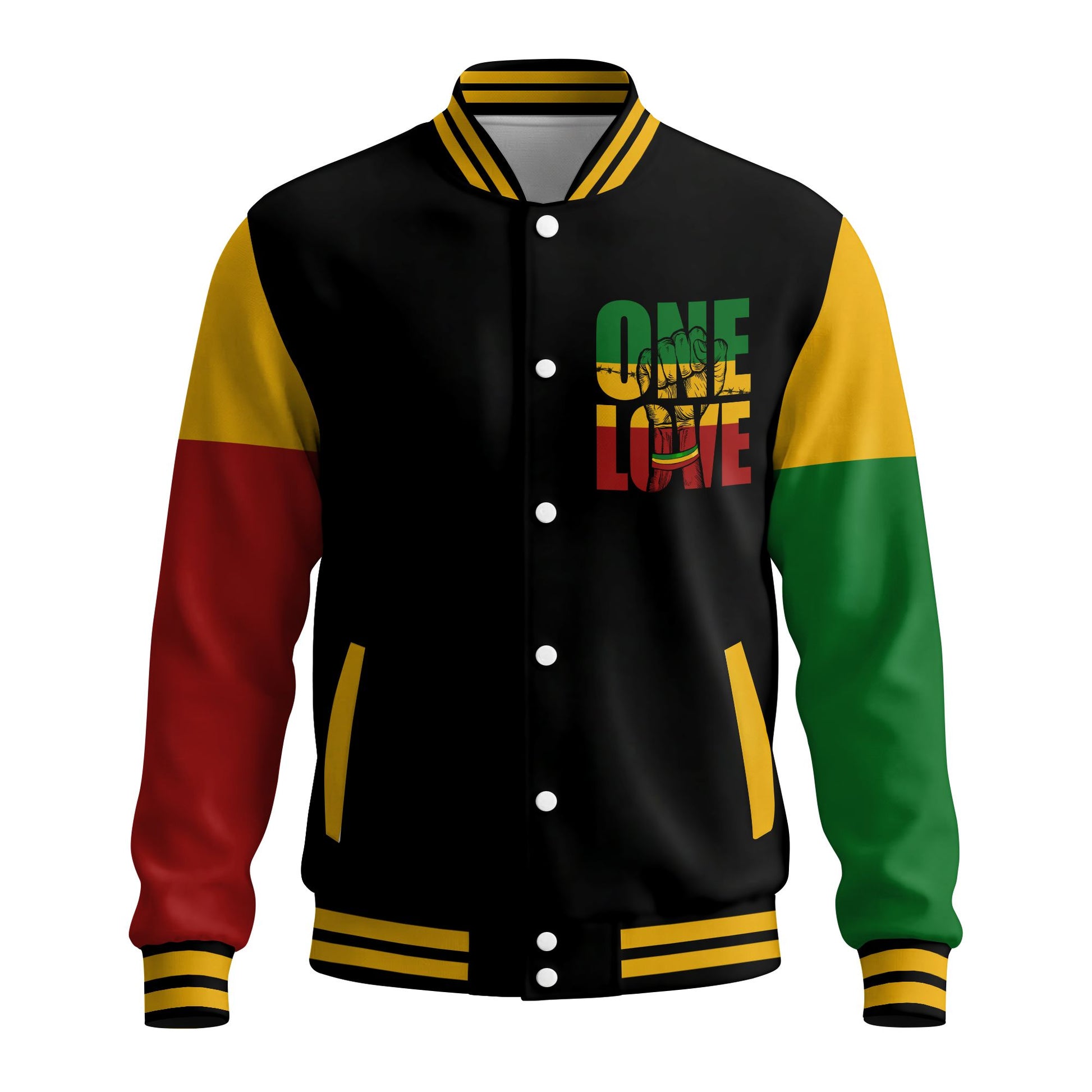 Raggae One Love Baseball Jacket Baseball Jacket Zootop Bear S 