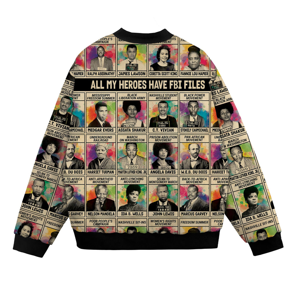 All My Heroes Have FBI Files Bomber Jacket Bomber Jacket Version 2 Zootop Bear 