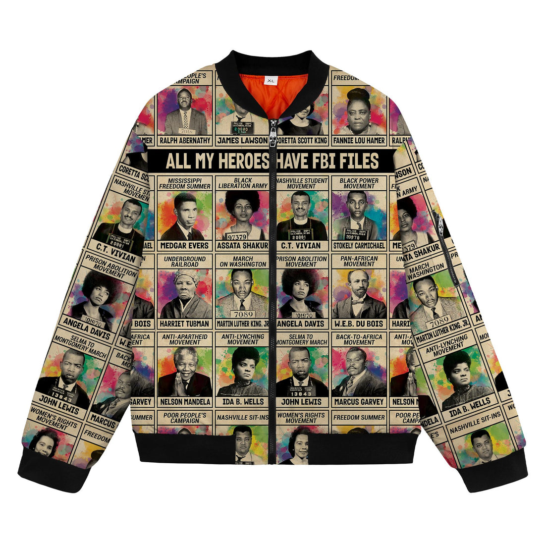 All My Heroes Have FBI Files Bomber Jacket Bomber Jacket Version 2 Zootop Bear 