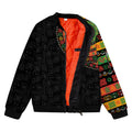 Adinkra Symbols Print Sleeve Bomber Jacket Bomber Jacket Version 2 Zootop Bear 