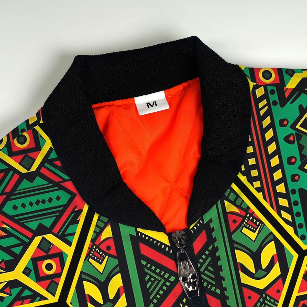 Hexagon African Patterns in Pan-African Colors Bomber Jacket Bomber Jacket Version 2 Zootop Bear 