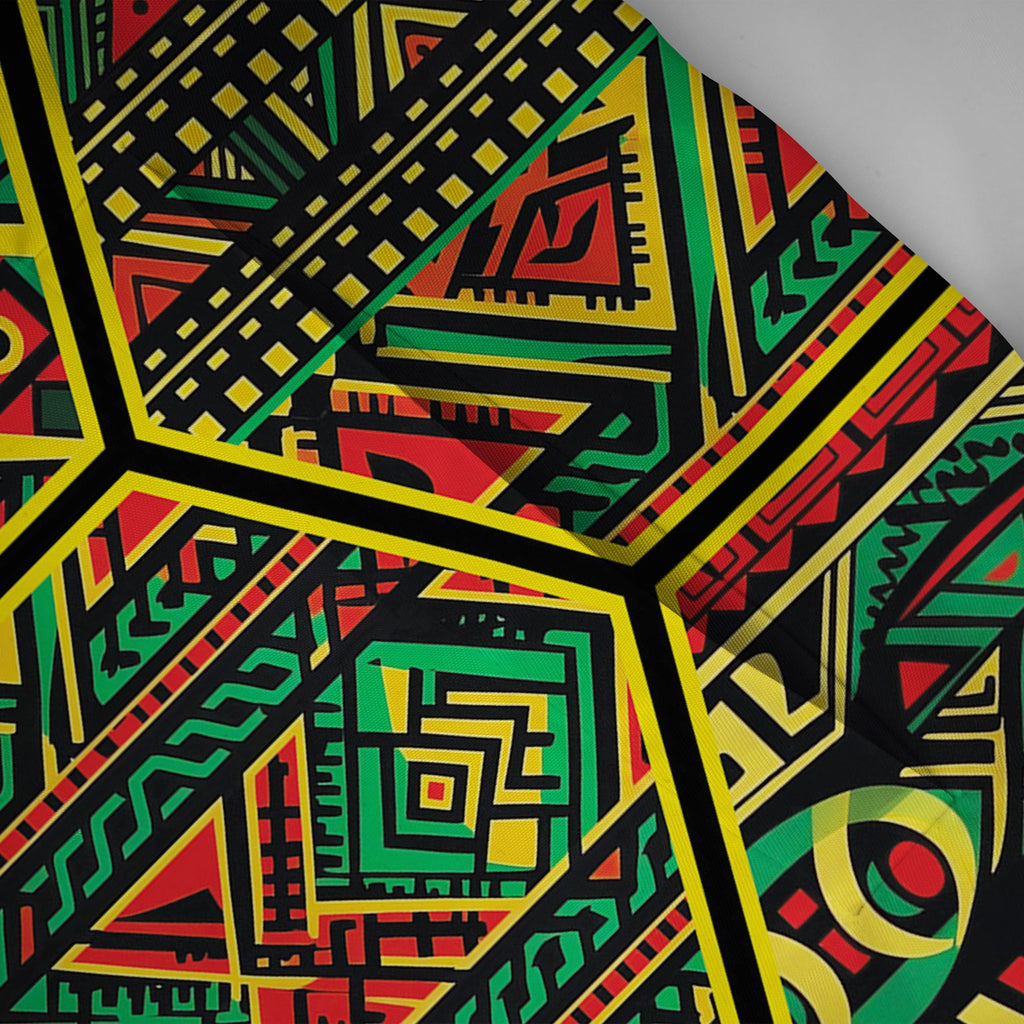 Hexagon African Patterns in Pan-African Colors Bomber Jacket Bomber Jacket Version 2 Zootop Bear 