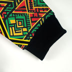 Hexagon African Patterns in Pan-African Colors Bomber Jacket Bomber Jacket Version 2 Zootop Bear 