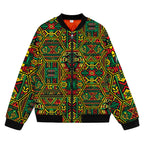 Hexagon African Patterns in Pan-African Colors Bomber Jacket Bomber Jacket Version 2 Zootop Bear 