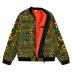 Hexagon African Patterns in Pan-African Colors Bomber Jacket Bomber Jacket Version 2 Zootop Bear 