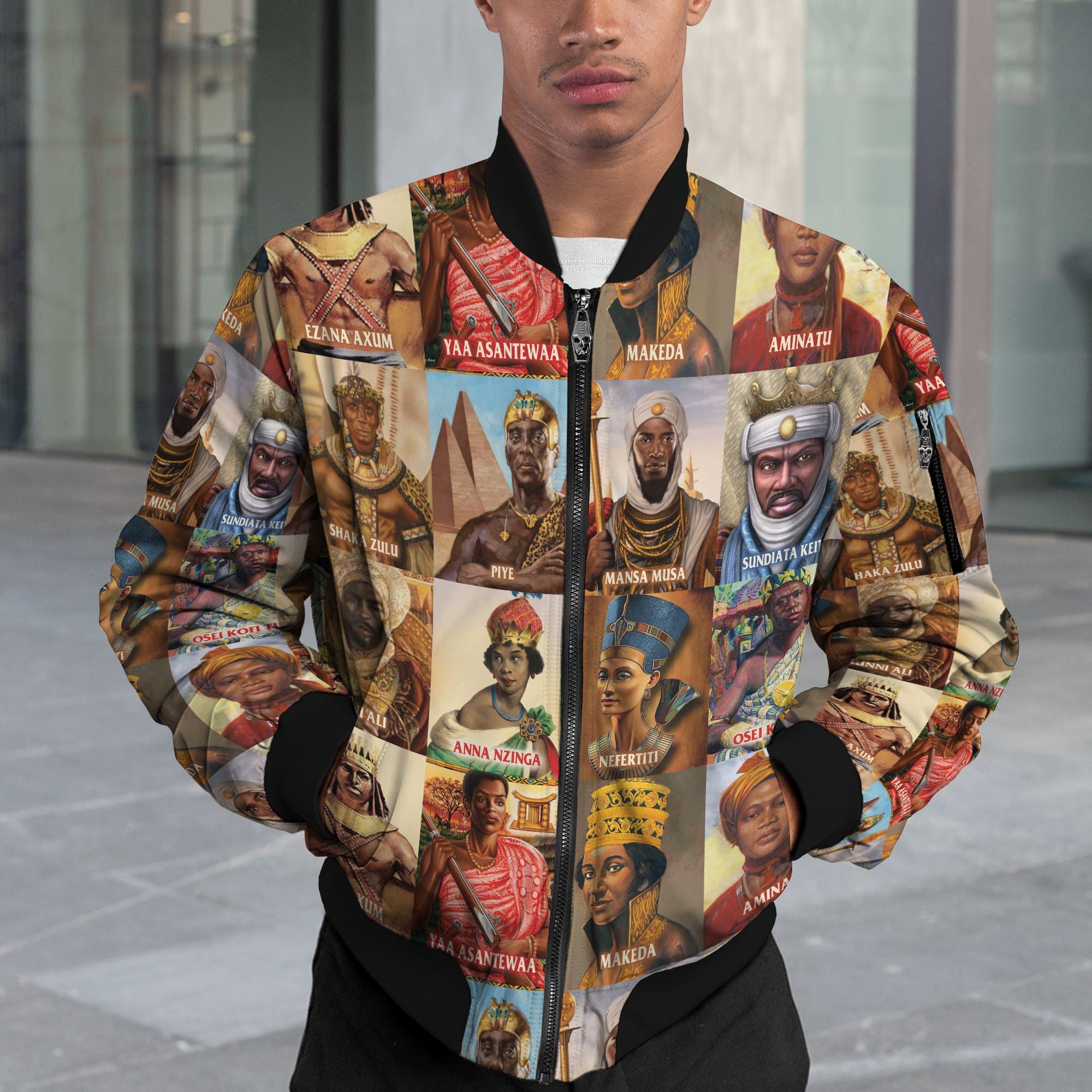 Ancient African Leaders Bomber Jacket Bomber Jacket Version 2 Zootop Bear 