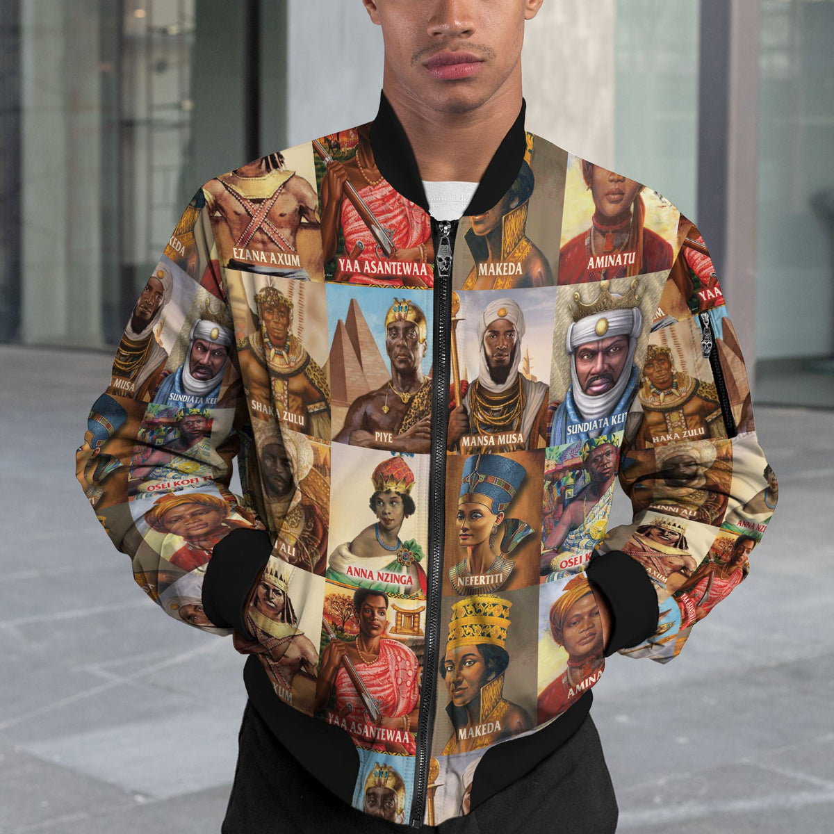 Ancient African Leaders Bomber Jacket Bomber Jacket Version 2 Zootop Bear 