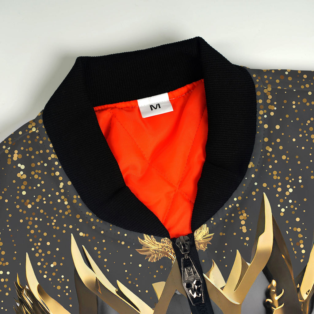 Black and Gold Lion Bomber Jacket Bomber Jacket Version 2 Zootop Bear 