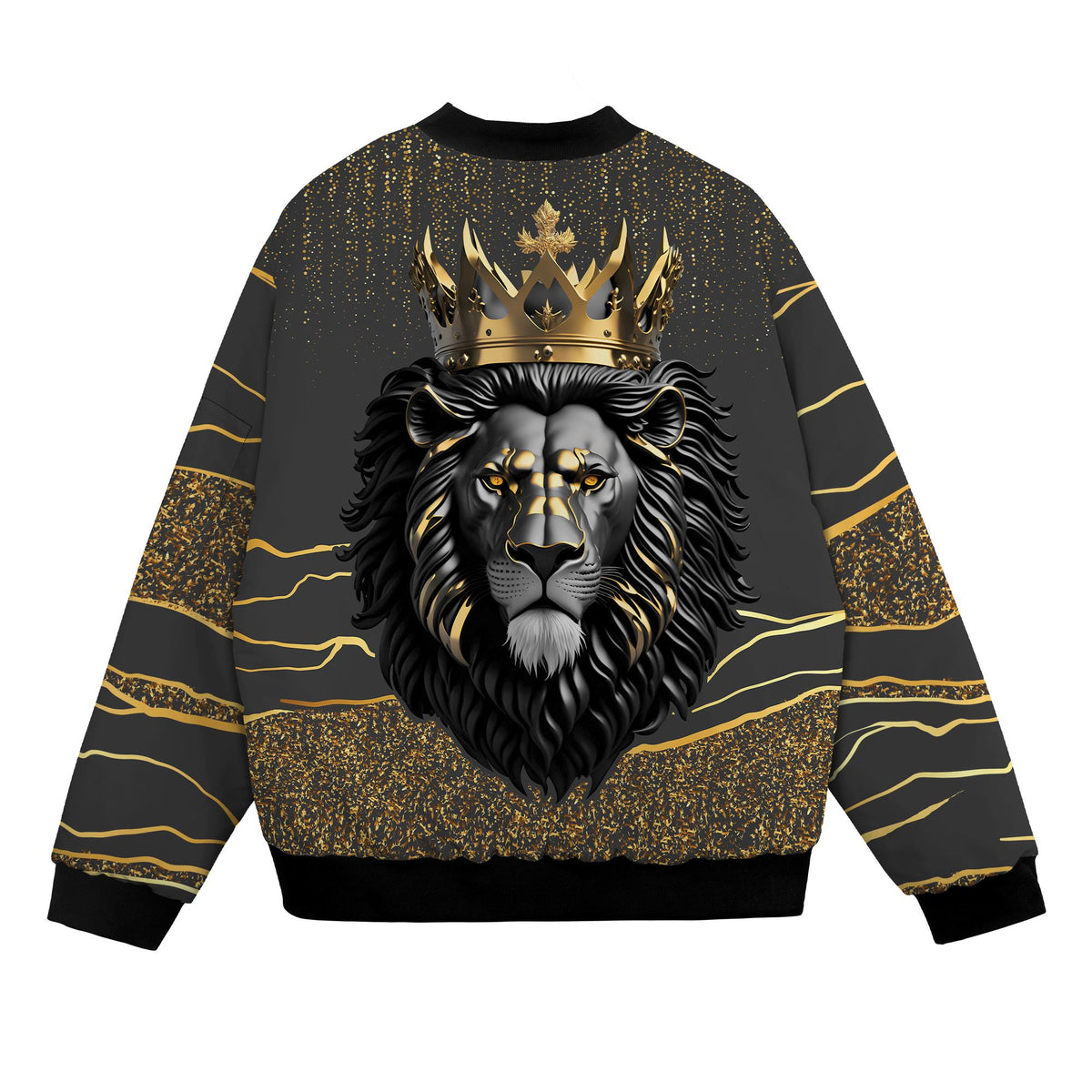 Black and Gold Lion Bomber Jacket Bomber Jacket Version 2 Zootop Bear 