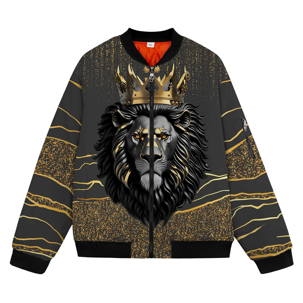 Black and Gold Lion Bomber Jacket Bomber Jacket Version 2 Zootop Bear 