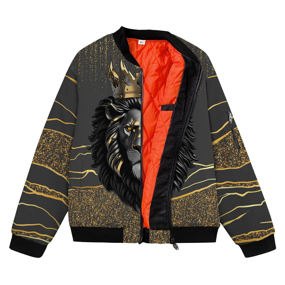 Black and Gold Lion Bomber Jacket Bomber Jacket Version 2 Zootop Bear 