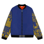 Printed Mudcloth Pattern Bomber Jacket Bomber Jacket Version 2 Zootop Bear 