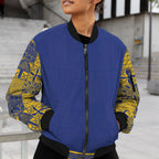 Printed Mudcloth Pattern Bomber Jacket Bomber Jacket Version 2 Zootop Bear 