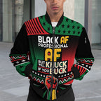 Black AF Professional AF But Will Knuck If You Buck Bomber Jacket Bomber Jacket Version 2 Zootop Bear 