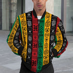 African Symbols in Pan-African Colors Bomber Jacket Bomber Jacket Version 2 Zootop Bear 