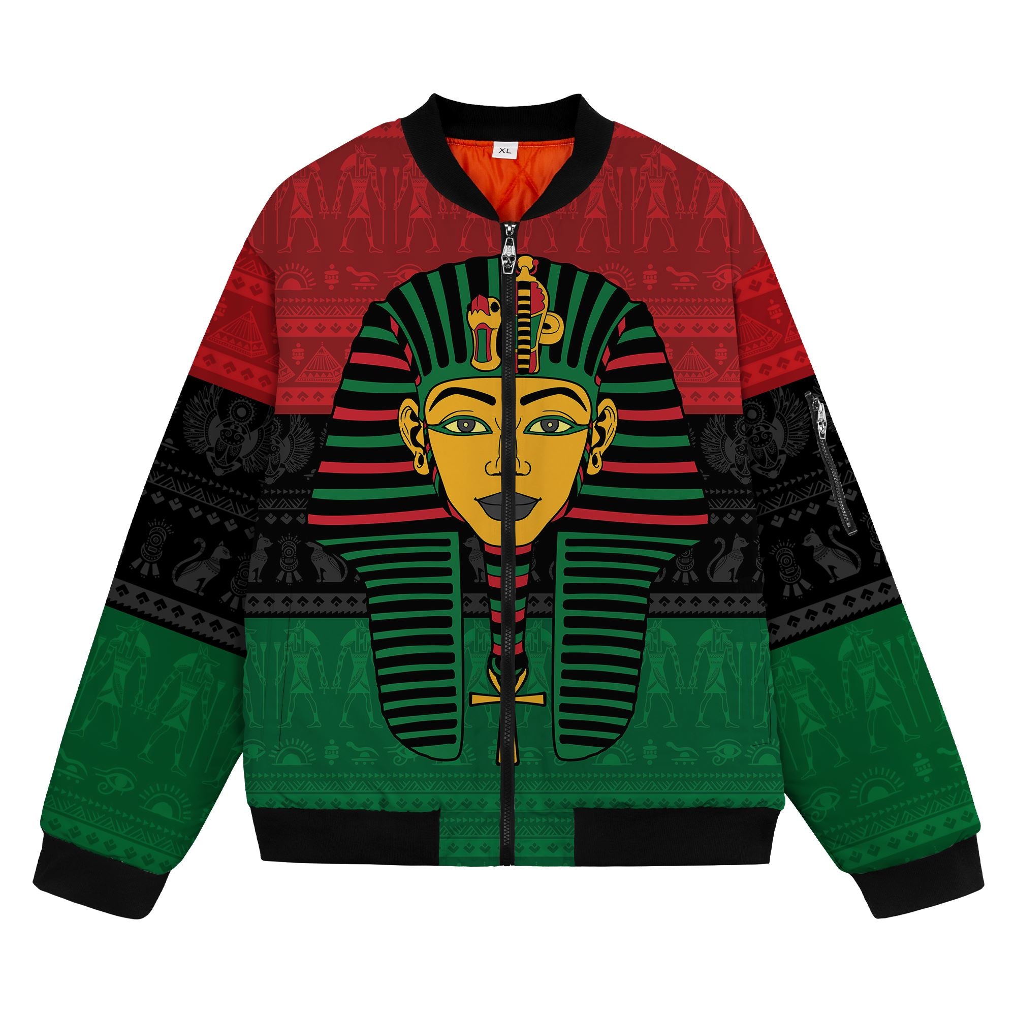 Pharaoh In Pan-African Colors Bomber Jacket Bomber Jacket Version 2 Zootop Bear 