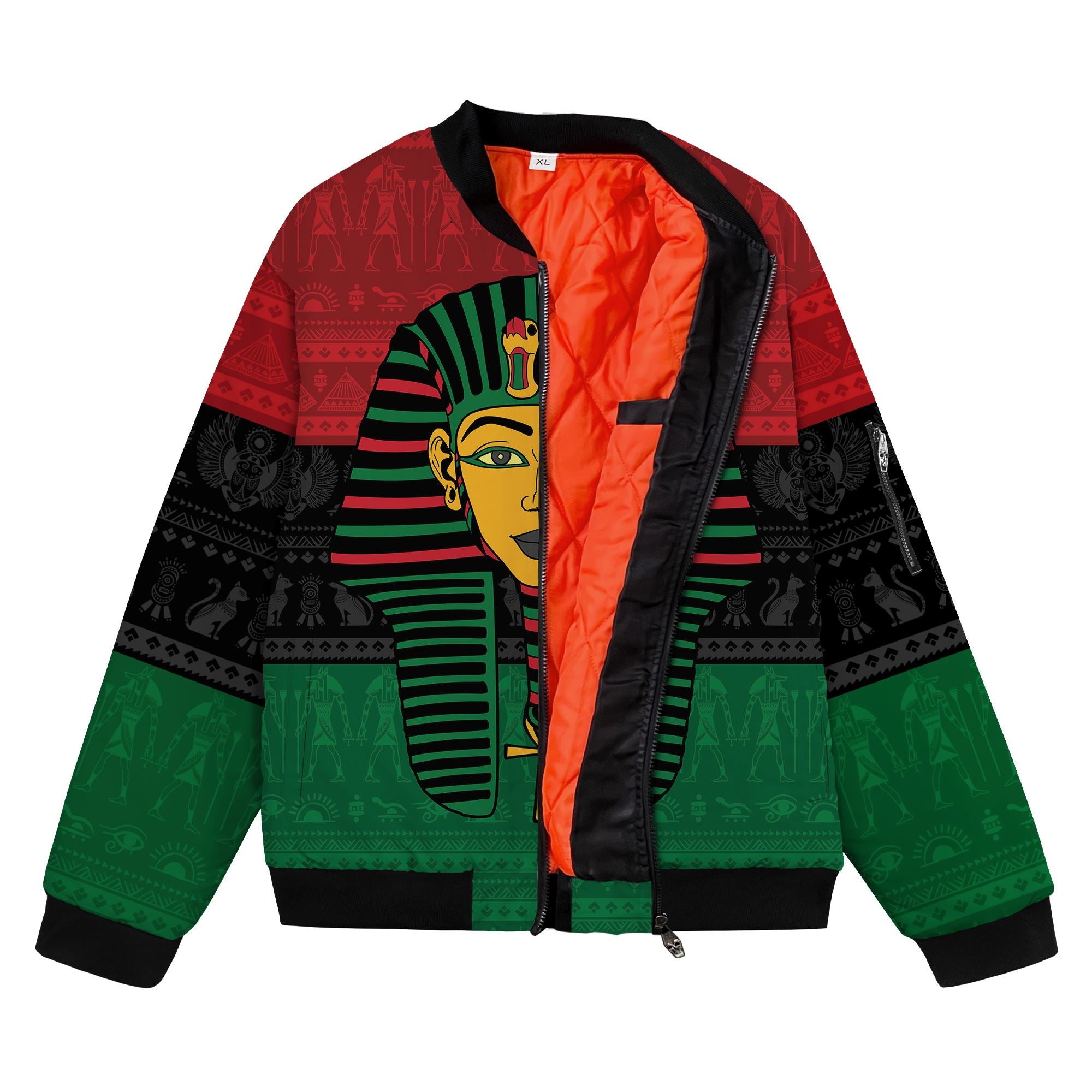 Pharaoh In Pan-African Colors Bomber Jacket Bomber Jacket Version 2 Zootop Bear 
