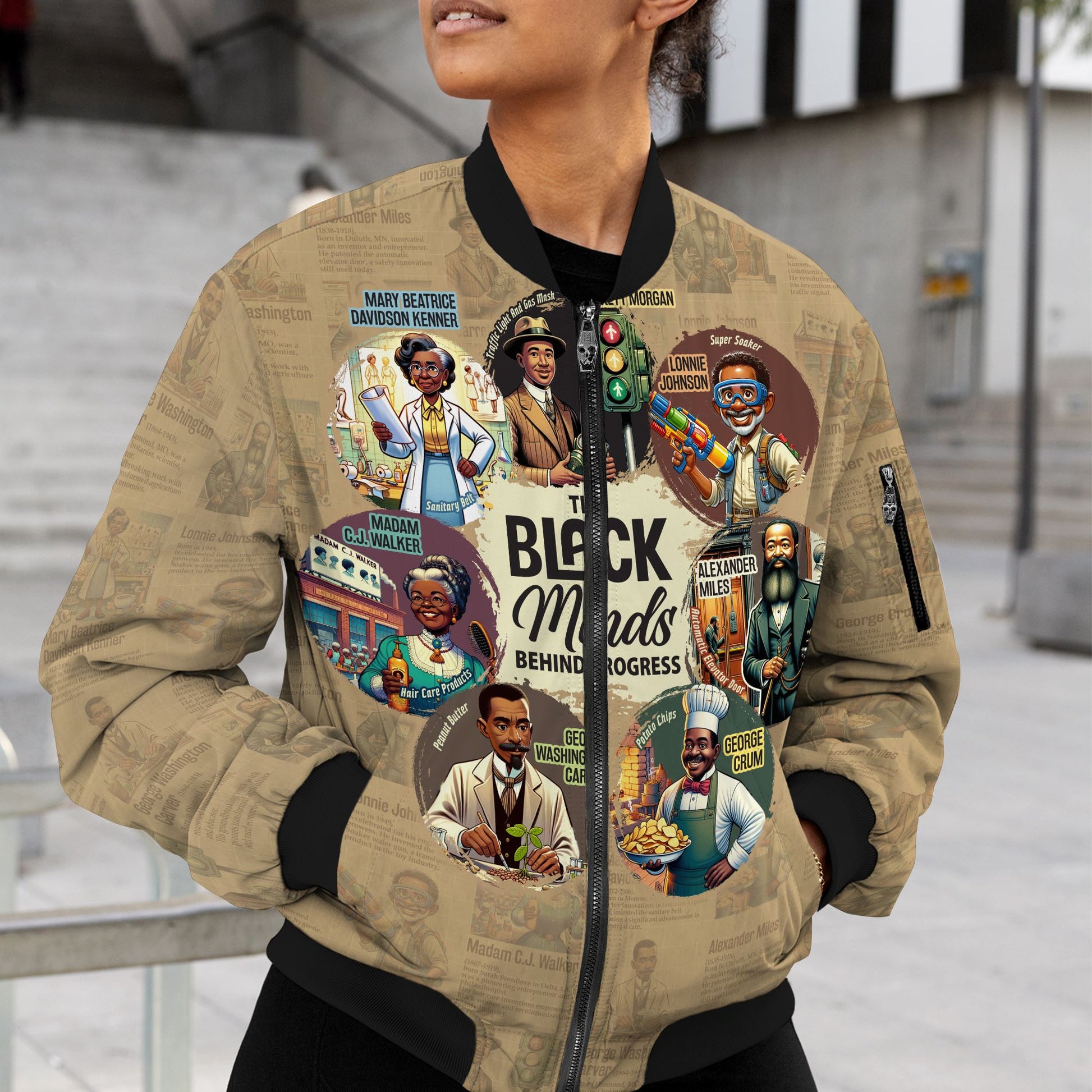 The Black Minds Behind Progress Bomber Jacket Bomber Jacket Version 2 Zootop Bear 