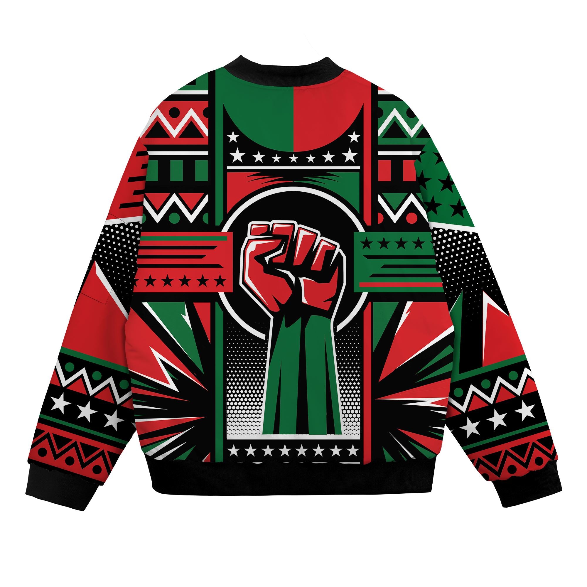 Power Fist And Patterns In Pan African Colors Bomber Jacket Bomber Jacket Version 2 Zootop Bear 
