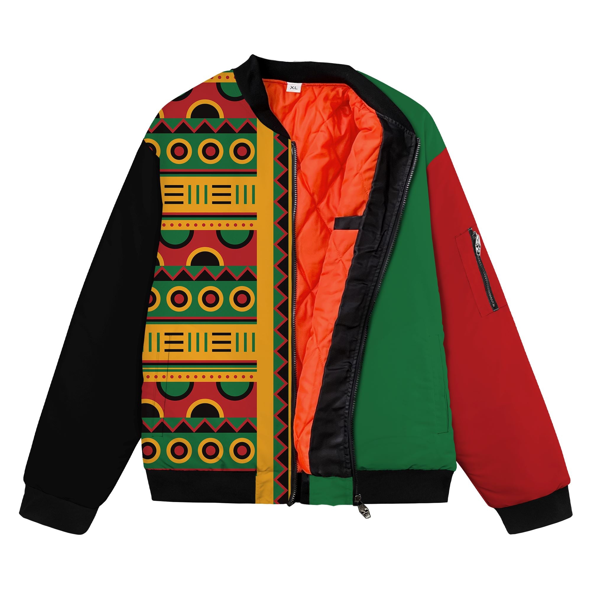 Pan African Block Art and Patterns Bomber Jacket V2 Bomber Jacket Version 2 Zootop Bear 