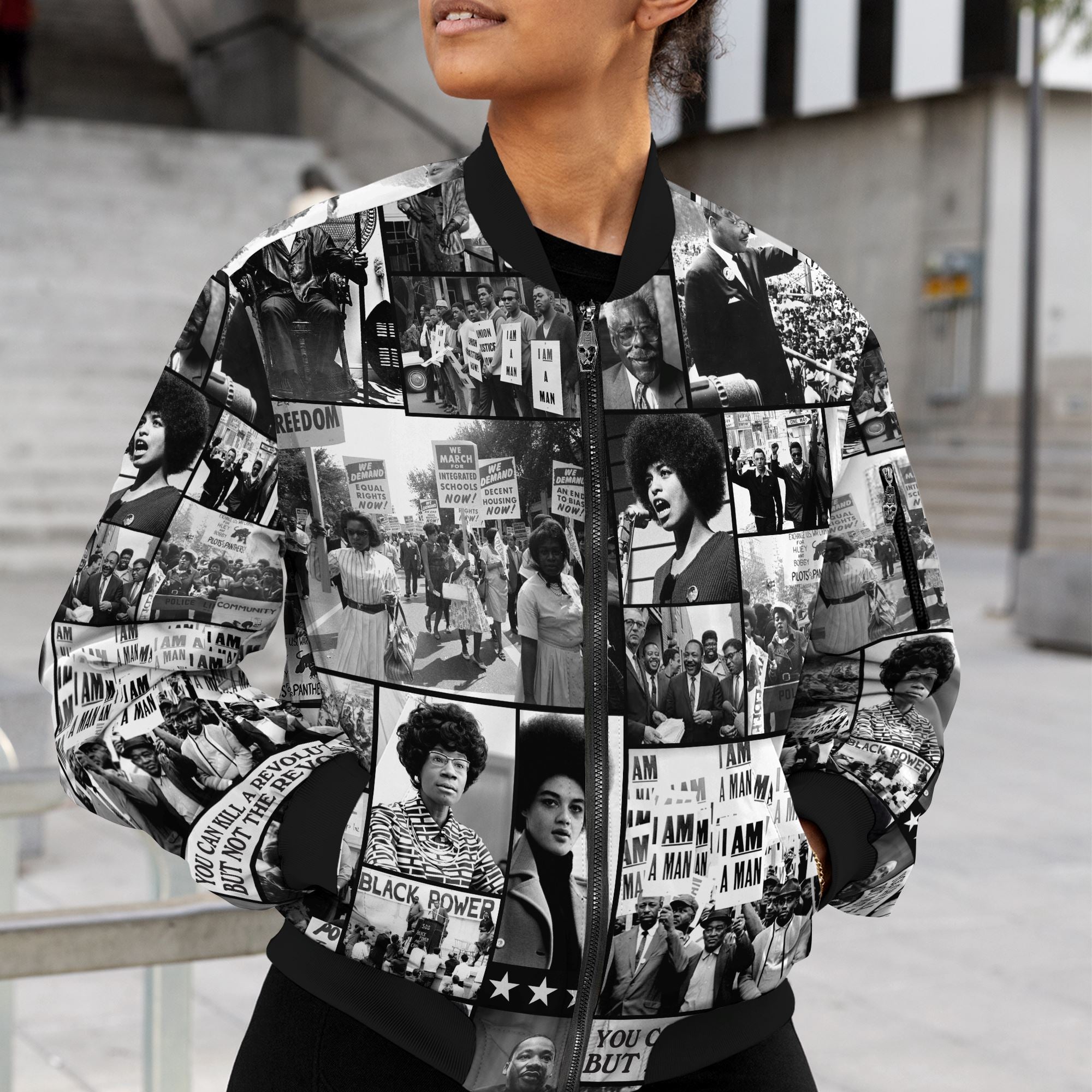 Black Power Images Bomber Jacket Bomber Jacket Version 2 Zootop Bear 