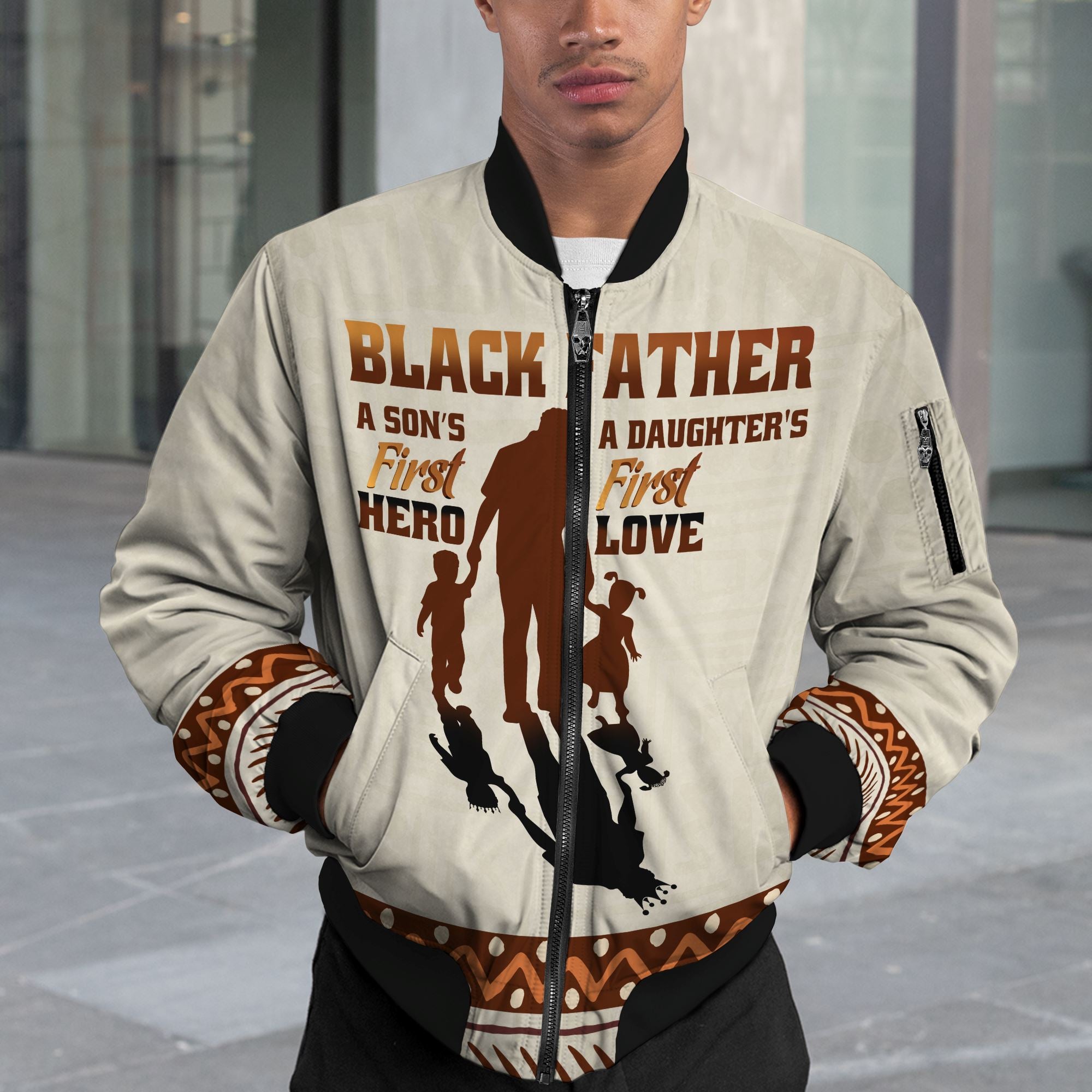 Black Father Bomber Jacket Bomber Jacket Version 2 Zootop Bear 