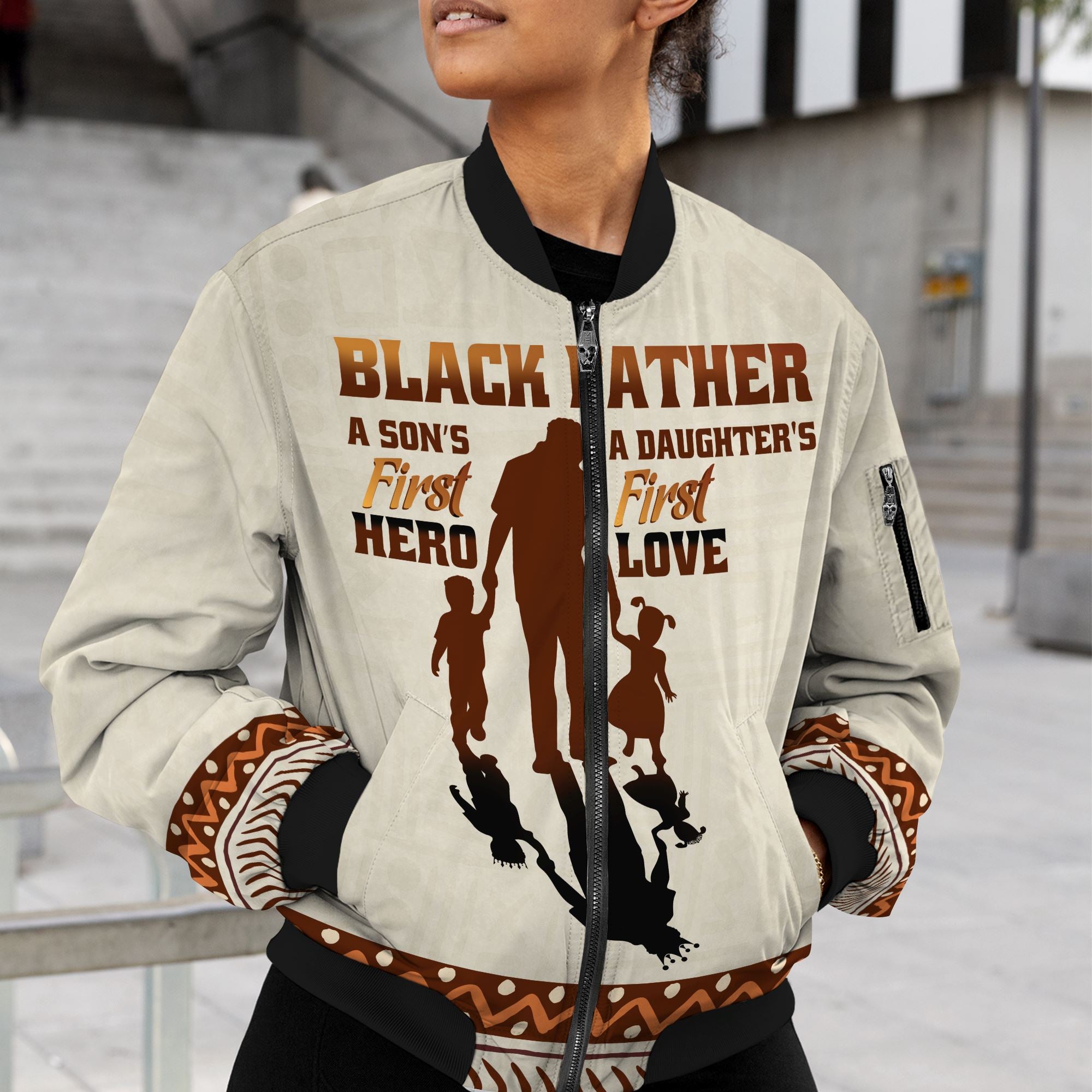 Black Father Bomber Jacket Bomber Jacket Version 2 Zootop Bear 