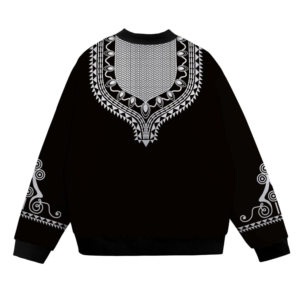 Printed Dashiki Color Black Bomber Jacket Bomber Jacket Version 2 Zootop Bear 