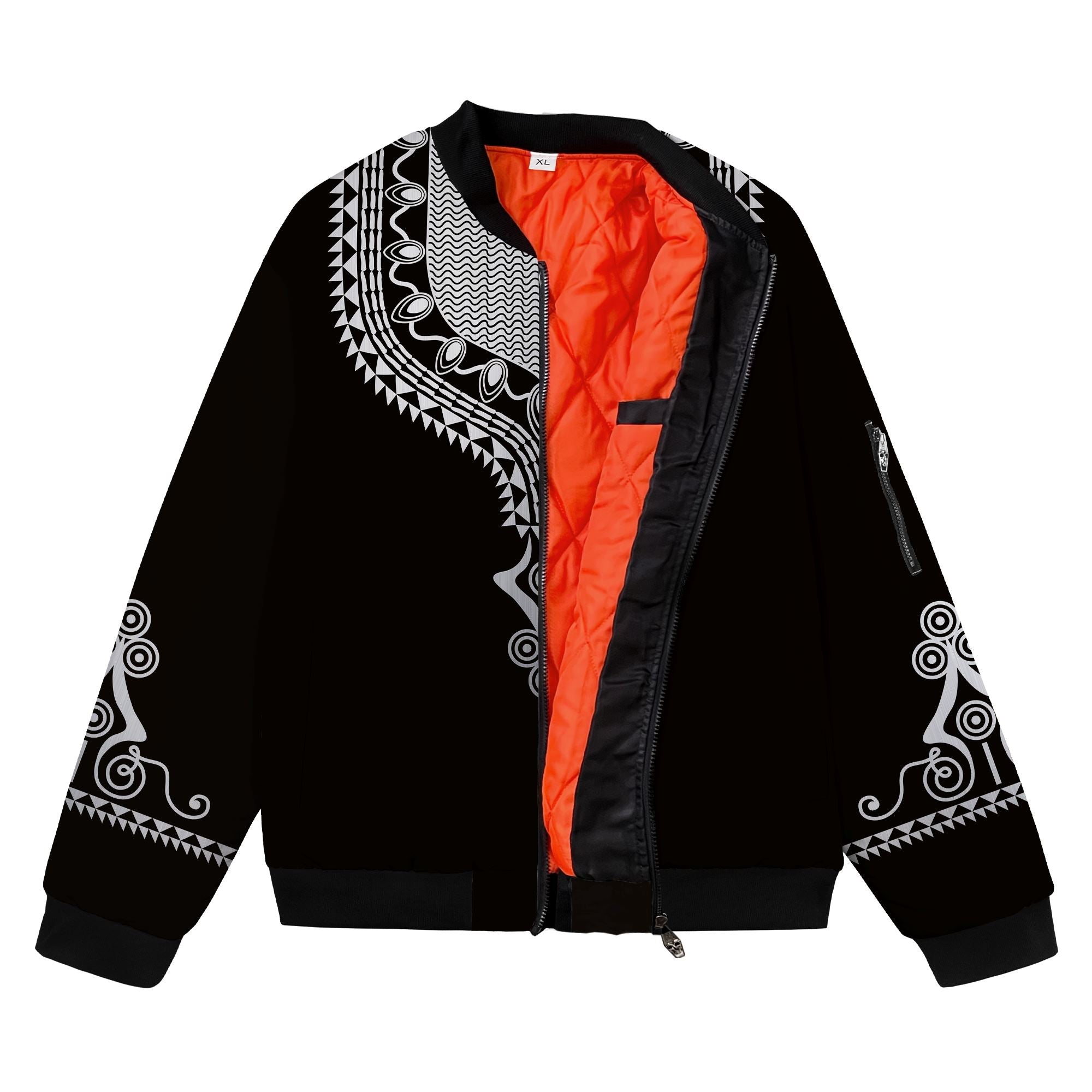 Printed Dashiki Color Black Bomber Jacket Bomber Jacket Version 2 Zootop Bear 