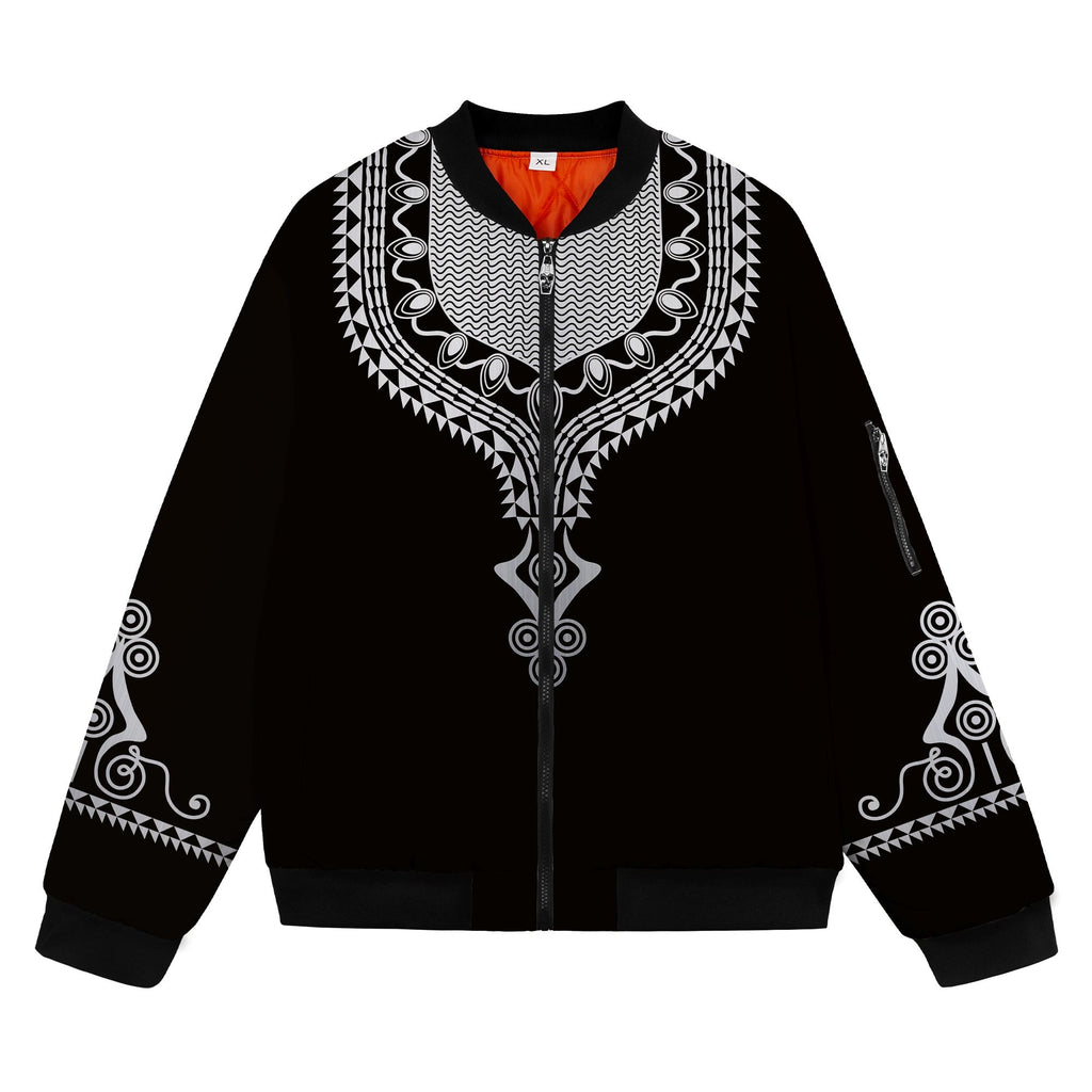 Printed Dashiki Color Black Bomber Jacket Bomber Jacket Version 2 Zootop Bear 