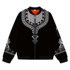 Printed Dashiki Color Black Bomber Jacket Bomber Jacket Version 2 Zootop Bear 