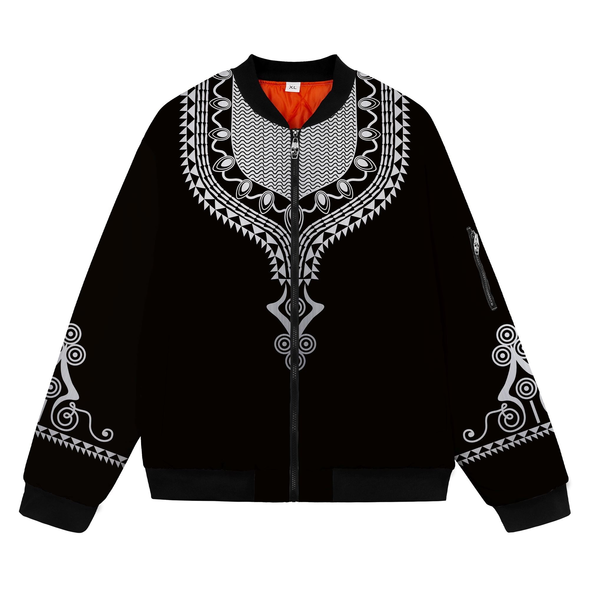 Printed Dashiki Color Black Bomber Jacket Bomber Jacket Version 2 Zootop Bear 