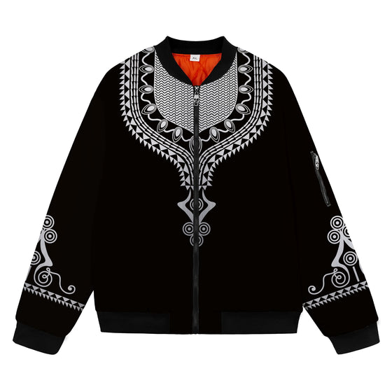 Printed Dashiki Color Black Bomber Jacket Bomber Jacket Version 2 Zootop Bear 