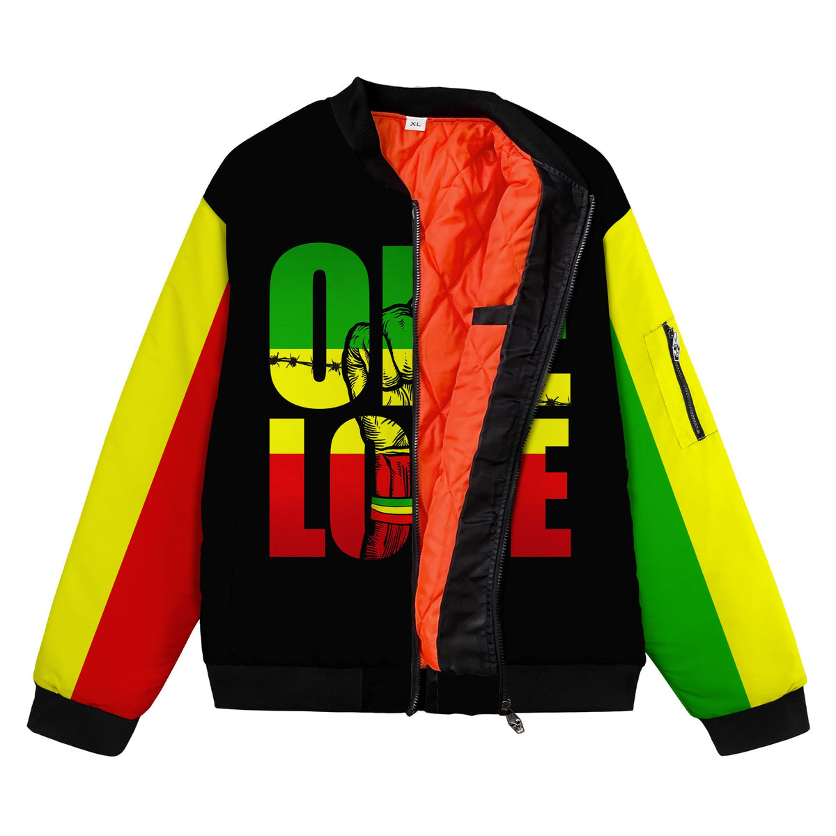 Reggae One Love Bomber Jacket Bomber Jacket Version 2 Zootop Bear 