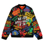 Never Apologize For Being Black Bomber Jacket Bomber Jacket Version 2 Zootop Bear 