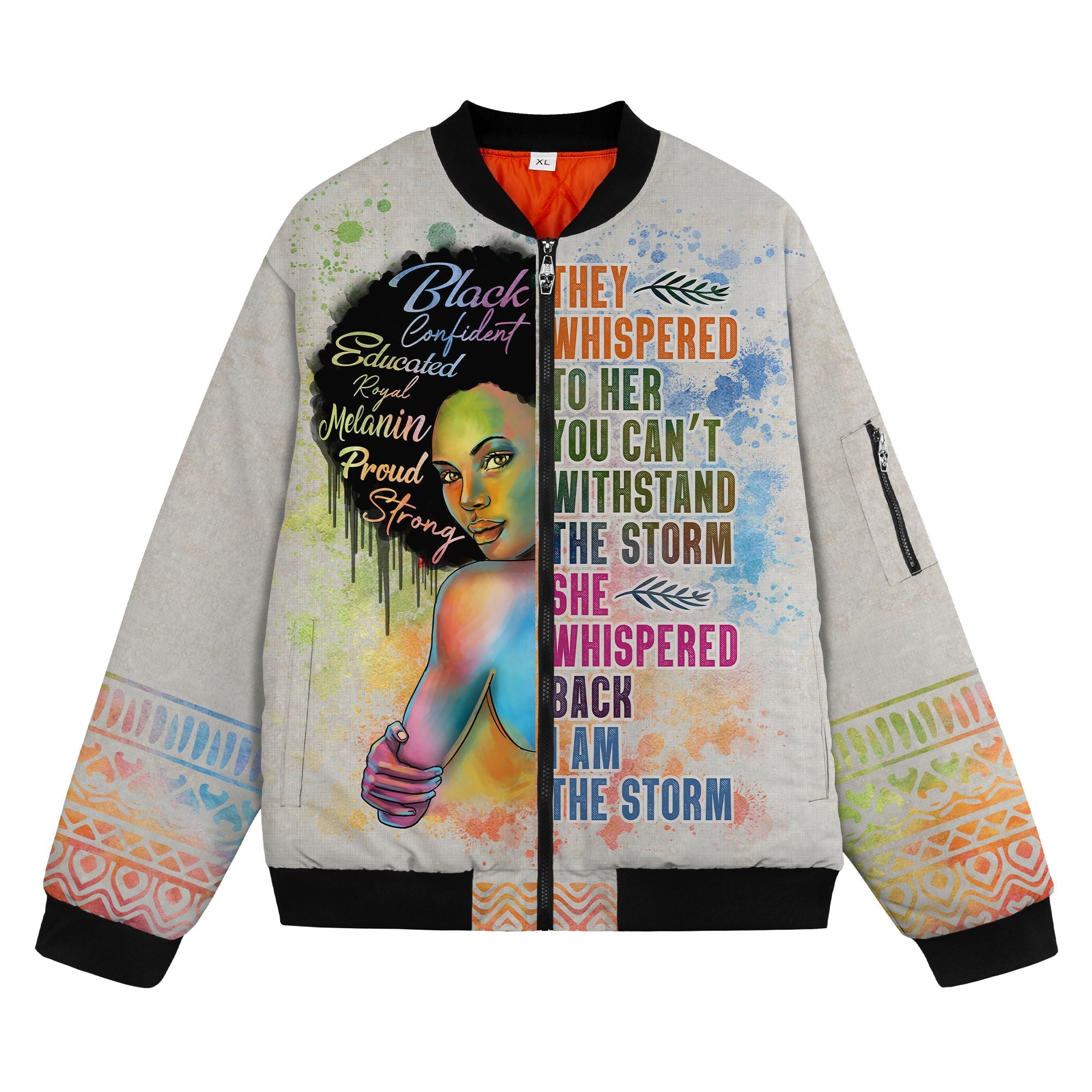 Black Girl I Am The Storm Bomber Jacket Bomber Jacket Version 2 Zootop Bear 